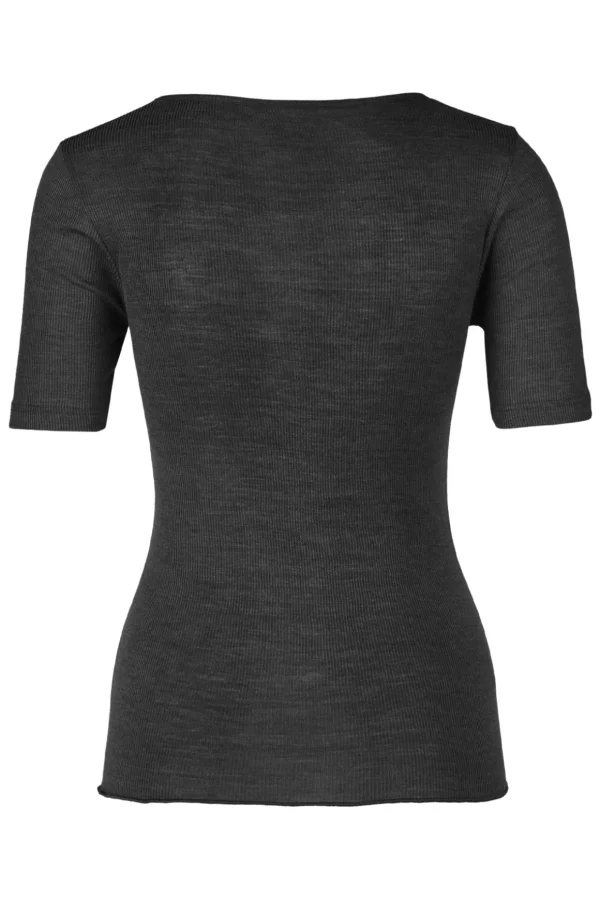 Halbarm Shirt, WOOL SILK